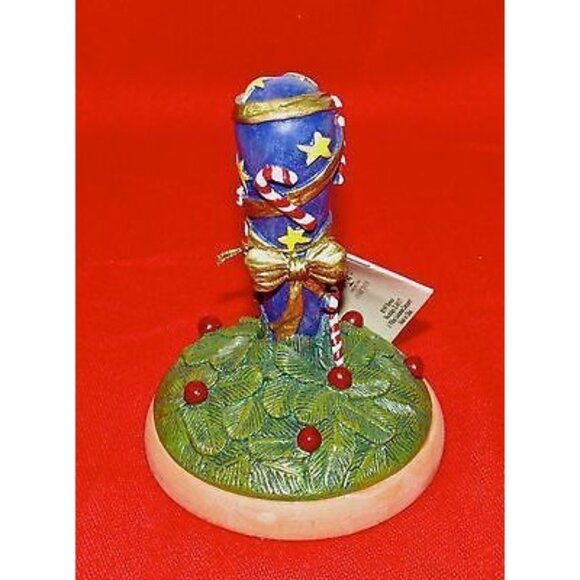 Shaker Hearth Christmas Cookie Press Blue Gold Stars Candy Cane Theme - Picture 1 of 10